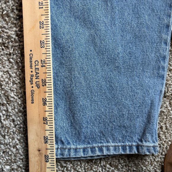 LL Bean Jeans Mens 38x28 Crisp Clean Blue Denim Natural Fit Straight Leg - Picture 9 of 11